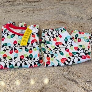 The Children's Place Holiday Lights Pajama Set - Red, Green, Blue